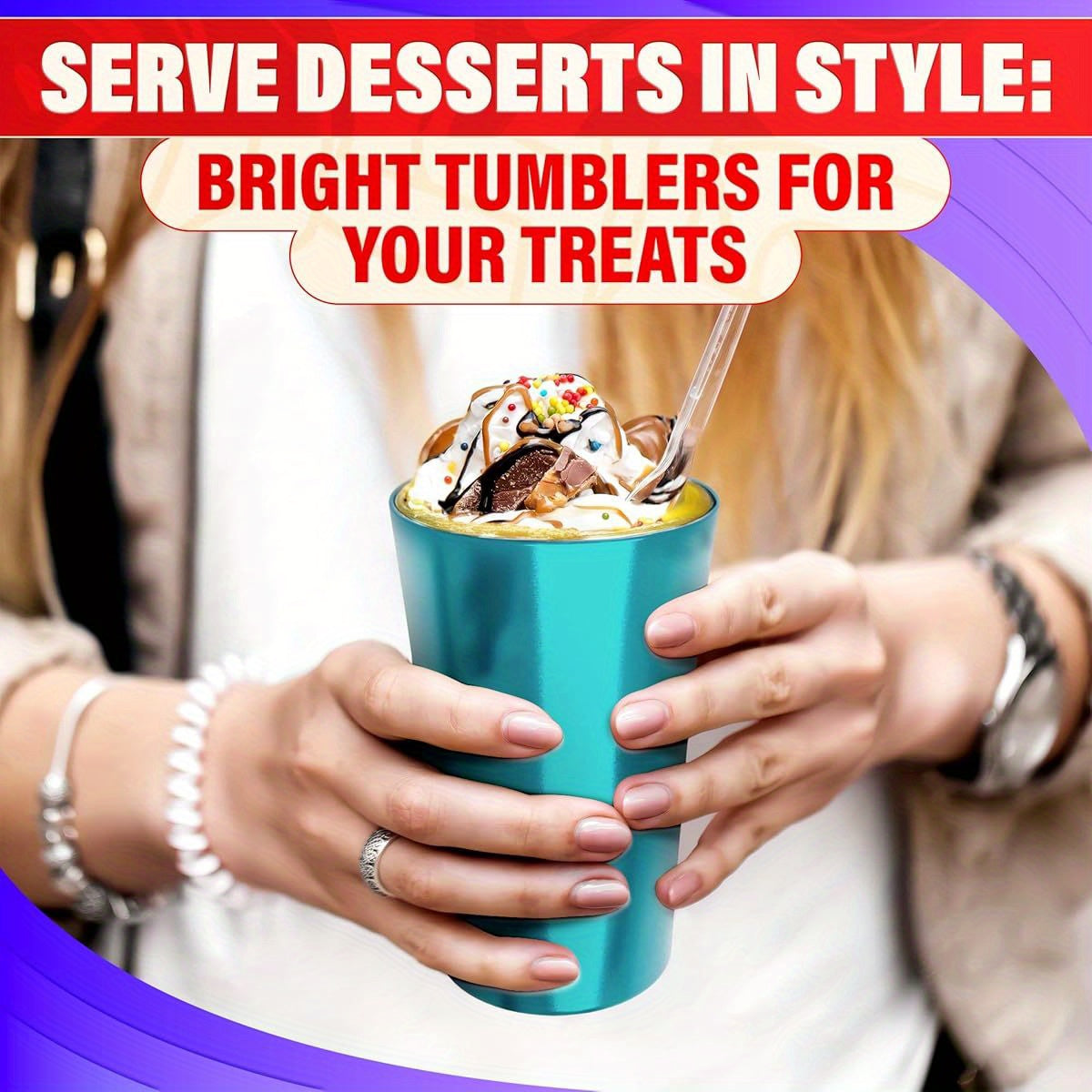 6pcs Aluminum Tumblers 15oz - Lightweight, Durable, and Reusable Metal Cups | Vibrant Festive Colors for Hot and Cold Beverages | Sturdy Anodized Design for Parties and Outdoor Use | Hand Wash Only