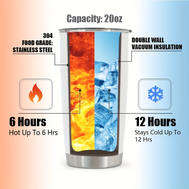 20 Ounce Fishing Enthusiast Car Cup Coffee Thermal Cup With Lid And Straw - Leakproof Double-layer Travel Cup For Hot And Cold Bever - Ideal Gift For New Year'S Day, Birthday, Christmas, And Thanksgiving For Fishermen, Men, And Outdoor Adventurers