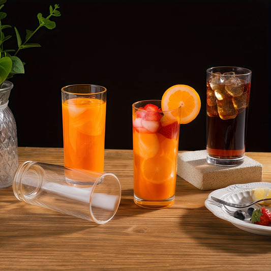 Thickened Glass Cup 12pcs Heavy Thickened High Ball Cup | Suitable for Sparkling Water, Coffee, Milk, Kitchen Water Cup, Party Water Cup
