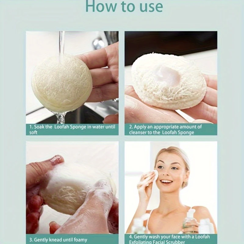 20pcs Natural Luffa Bath Balls, Facial And Body Exfoliating Scrub Made From Luffa Flesh, Manual Facial Cleaning And Makeup Remover Brush, Multifunctional And Cost, Suitable For Kitchen Utensils, Countertops, Non Stick Kitchenware, Fruits